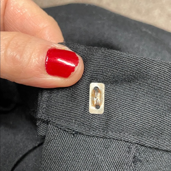 Vintage 90s pleated ultra high waist wide cropped leg Black Pants - Picture 8 of 9